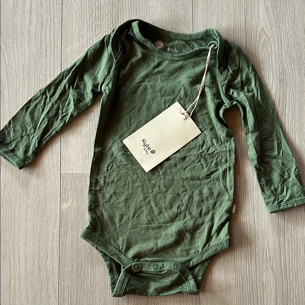 Green Long Sleeve Baby Onesie